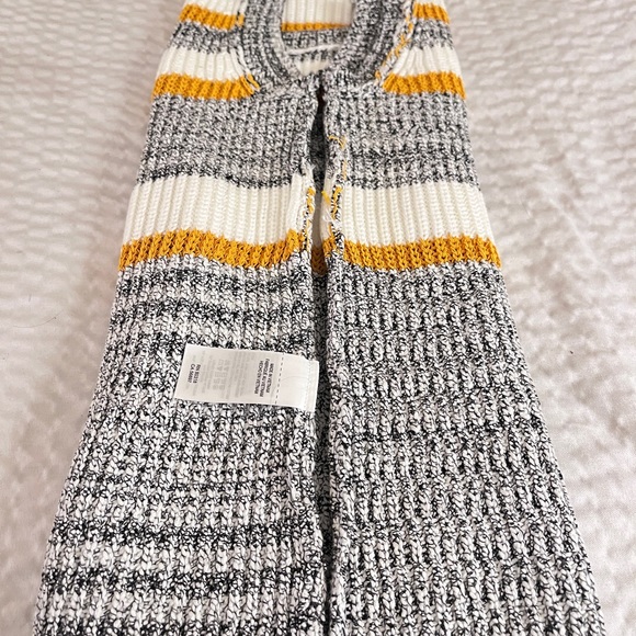 LUCKY BRAND Mustard Colorblock Knit Tank Top/Vest Size Medium - Picture 7 of 10